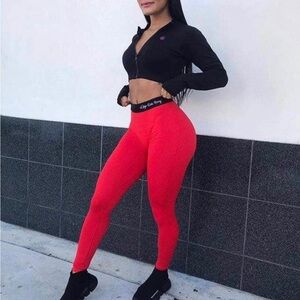 Leggings Workout by Katya Elise Henry red